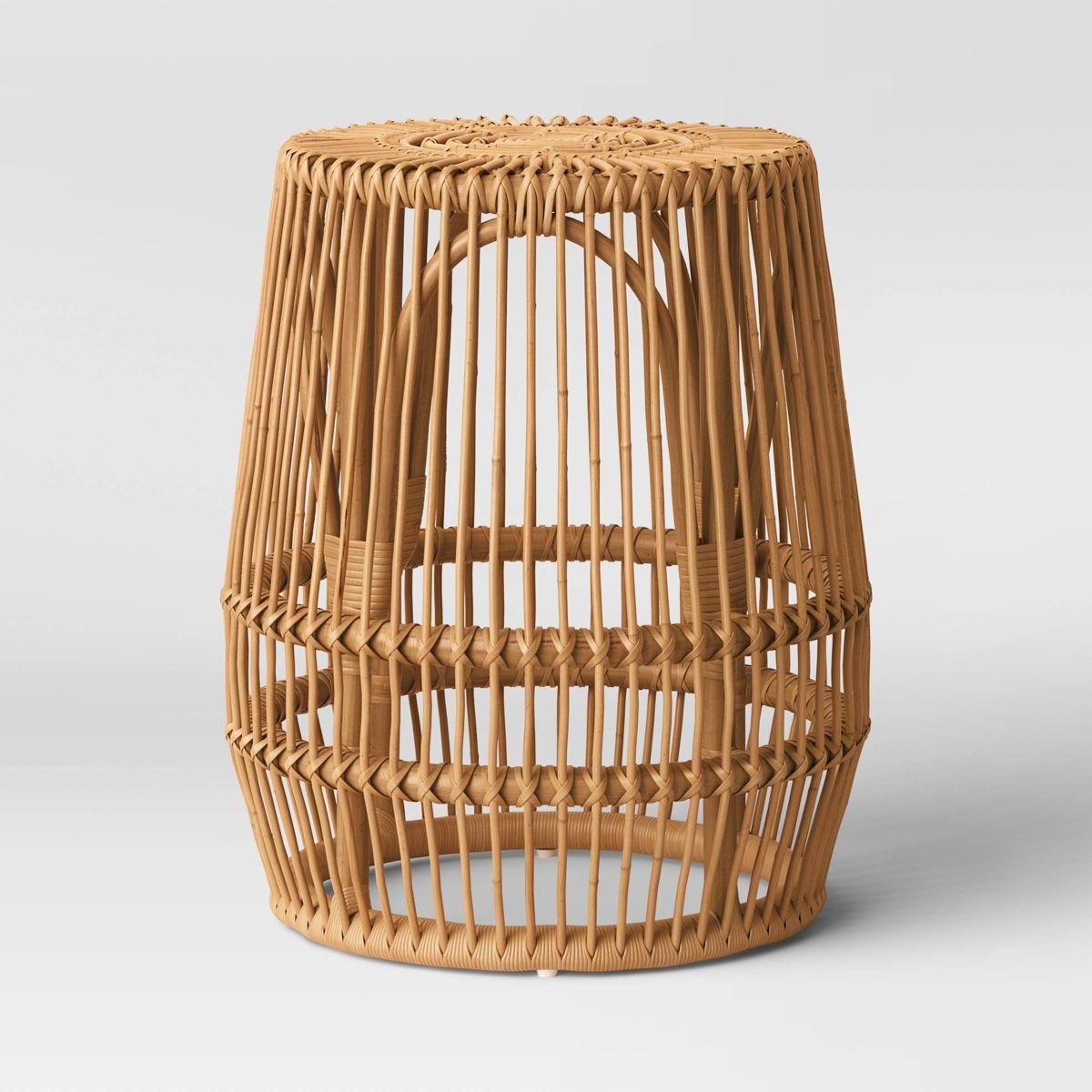 Opalhouse Pyronia Rattan Cage Accent Table Natural