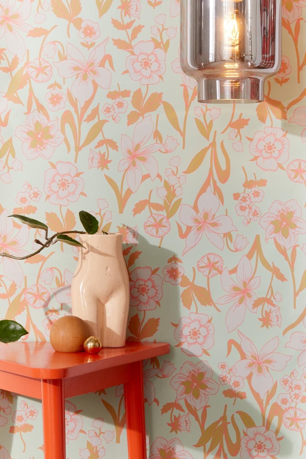 Pastel Floral Removable Wallpaper