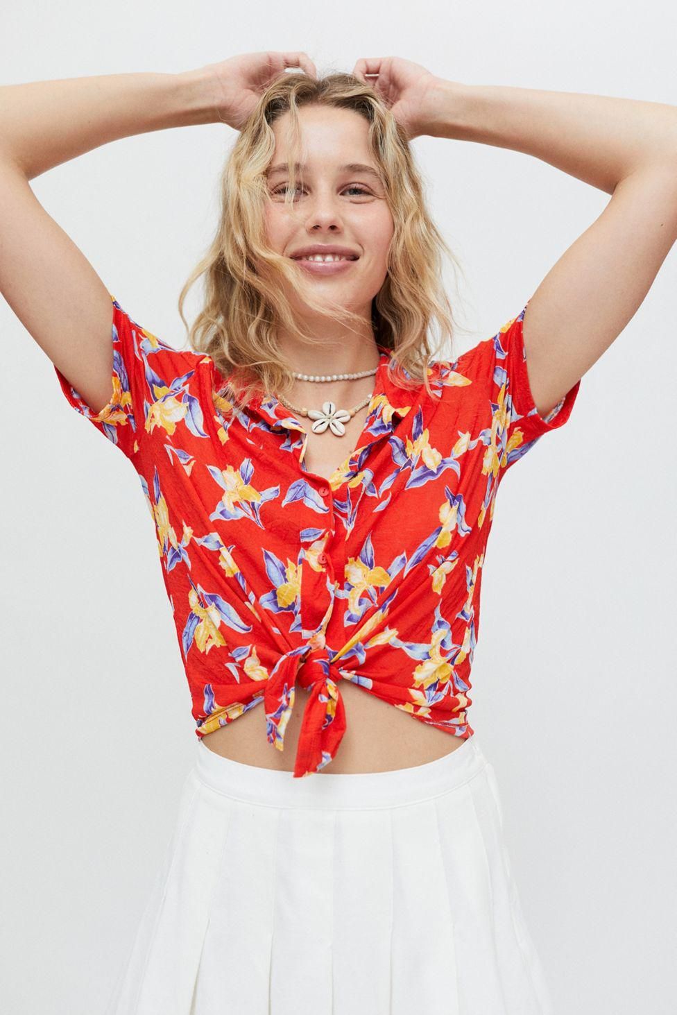 tie front shirt forever 21