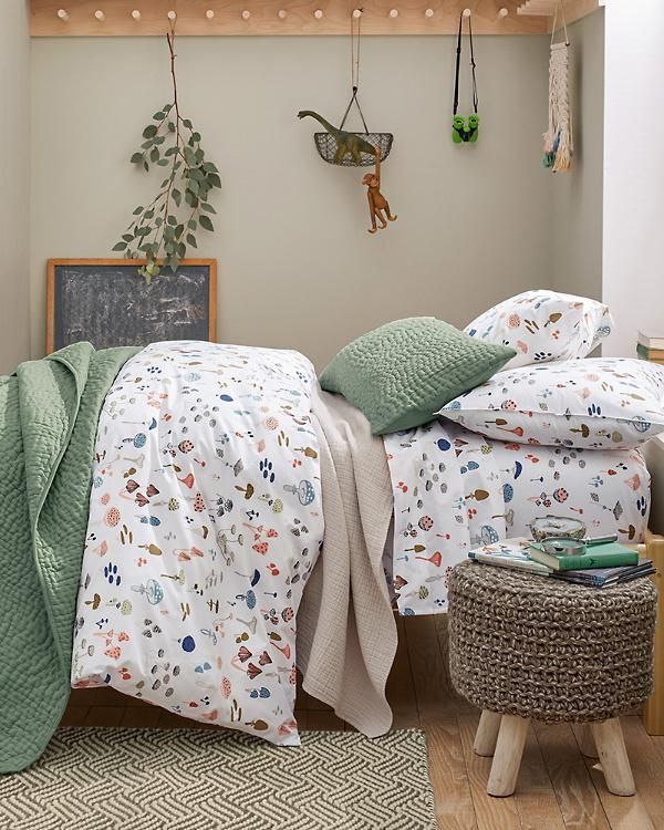 Mushroom Organic-Cotton Percale Bedding