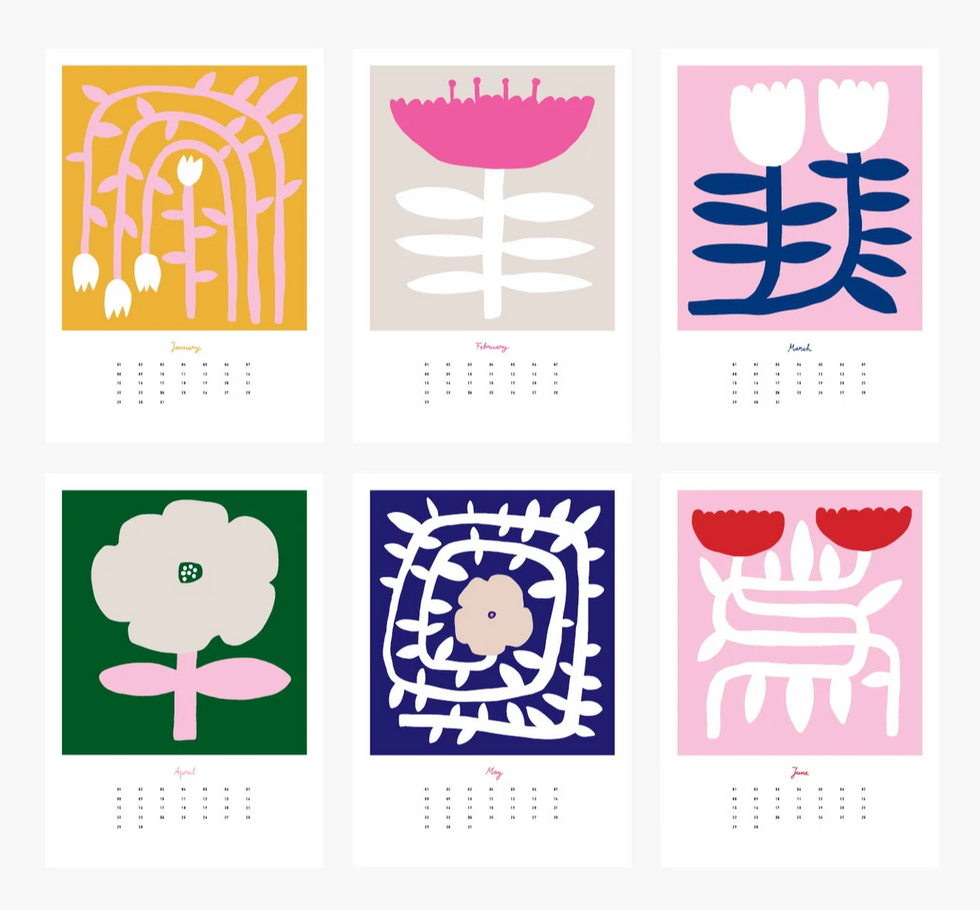 Flowery Illustrations Calendar