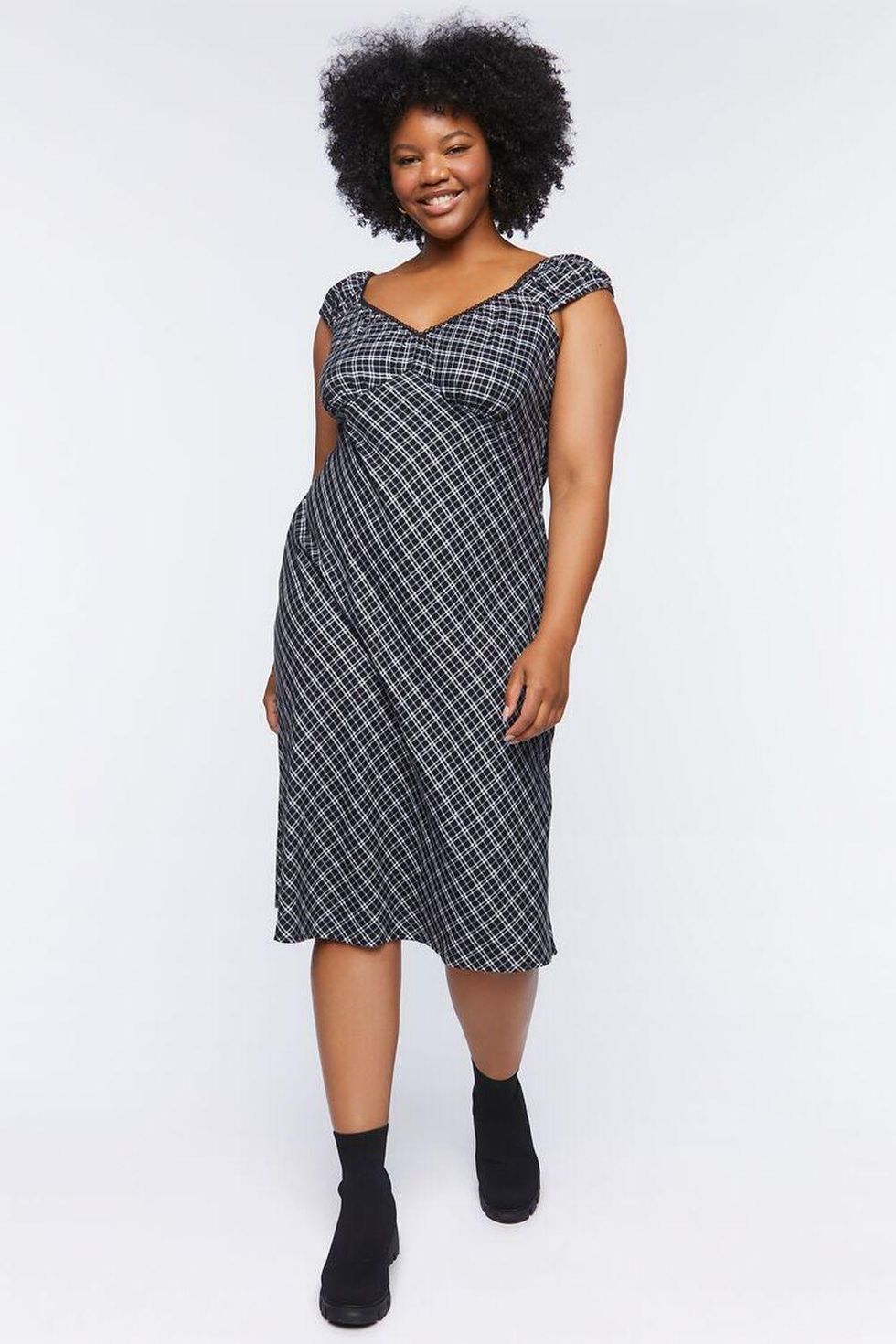 Forever 21 Plus Size Plaid Midi Dress