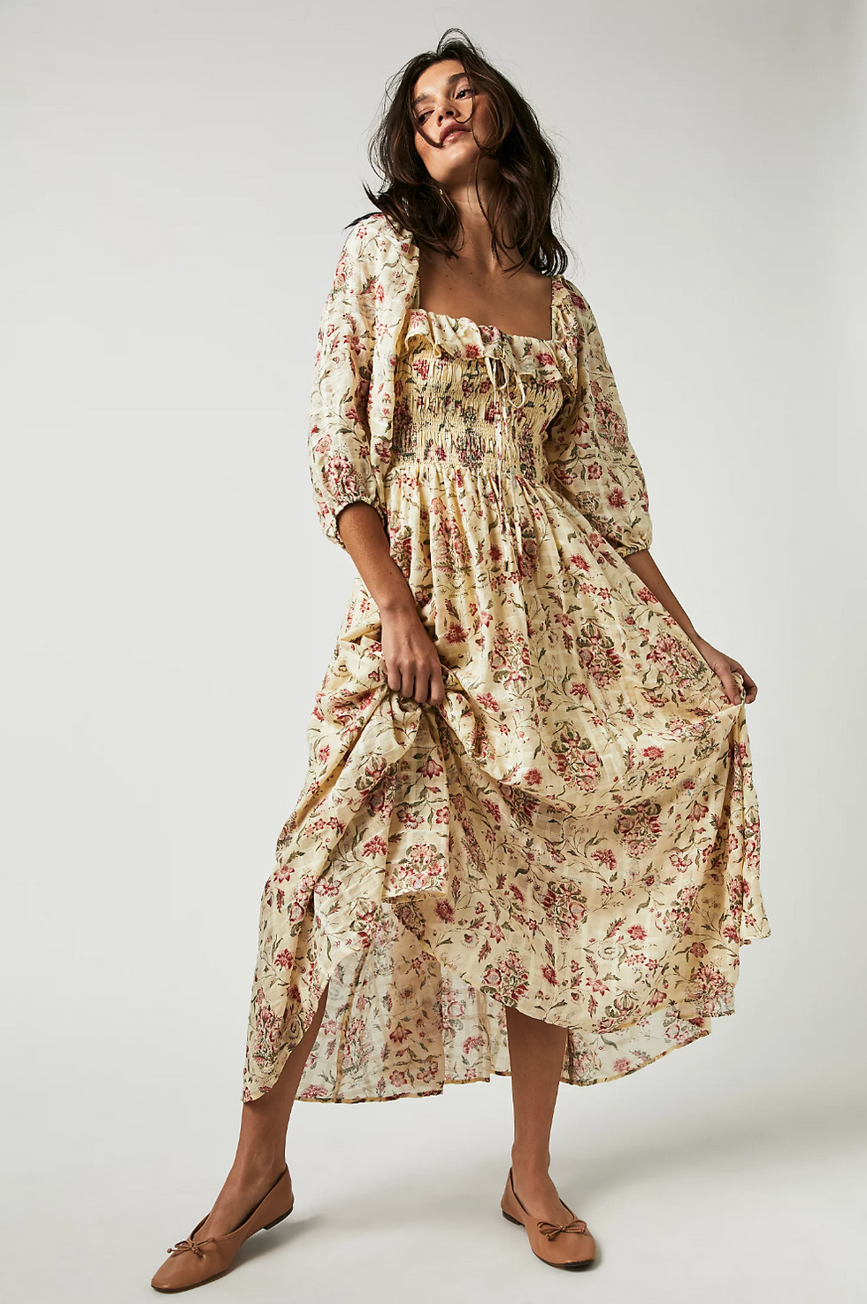 Free People Oasis Printed Midi Dress