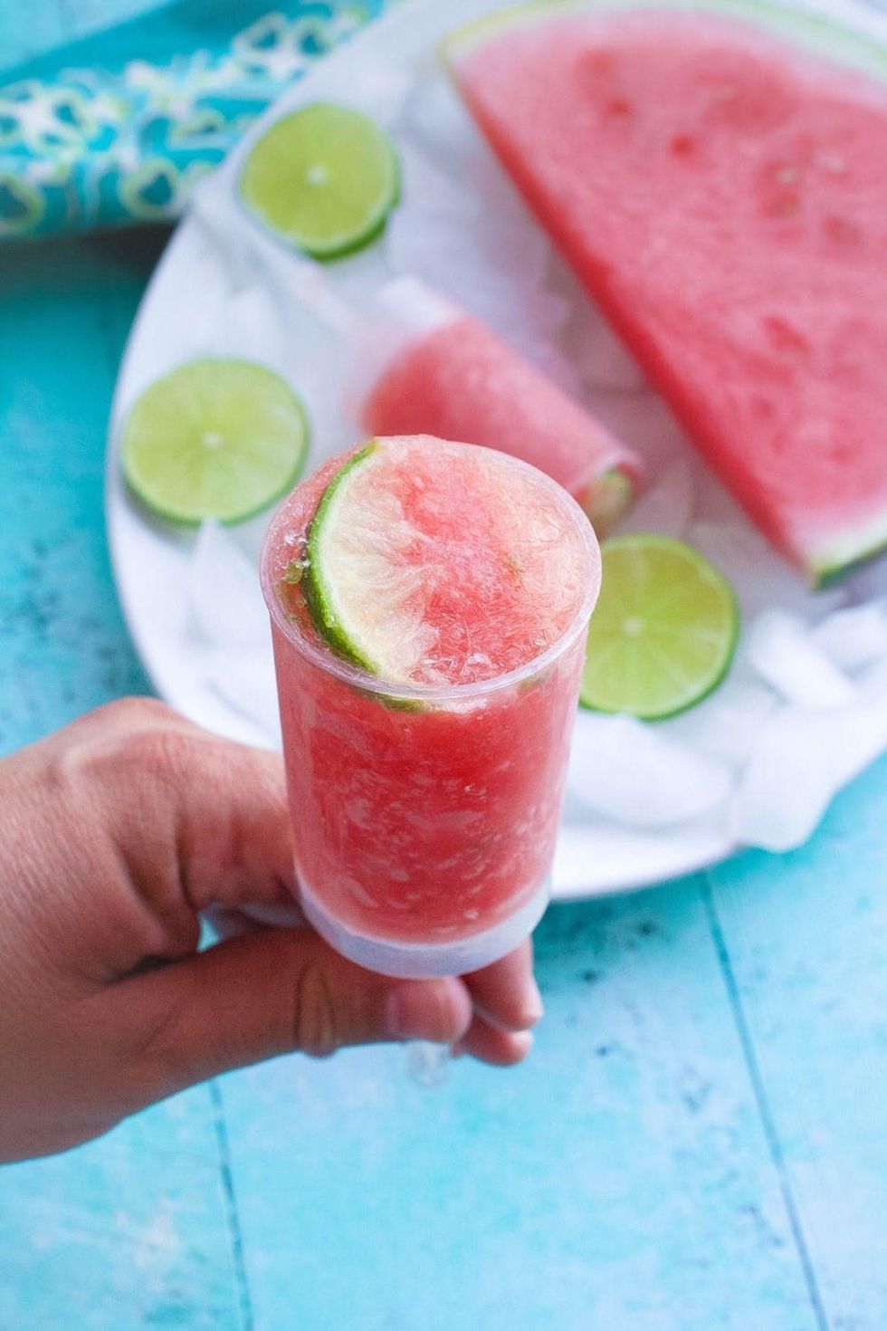 Frozen Watermelon Margarita Push Pop