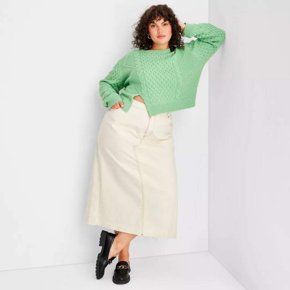 Future Collective with Reese Blutstein Denim Midi Skirt