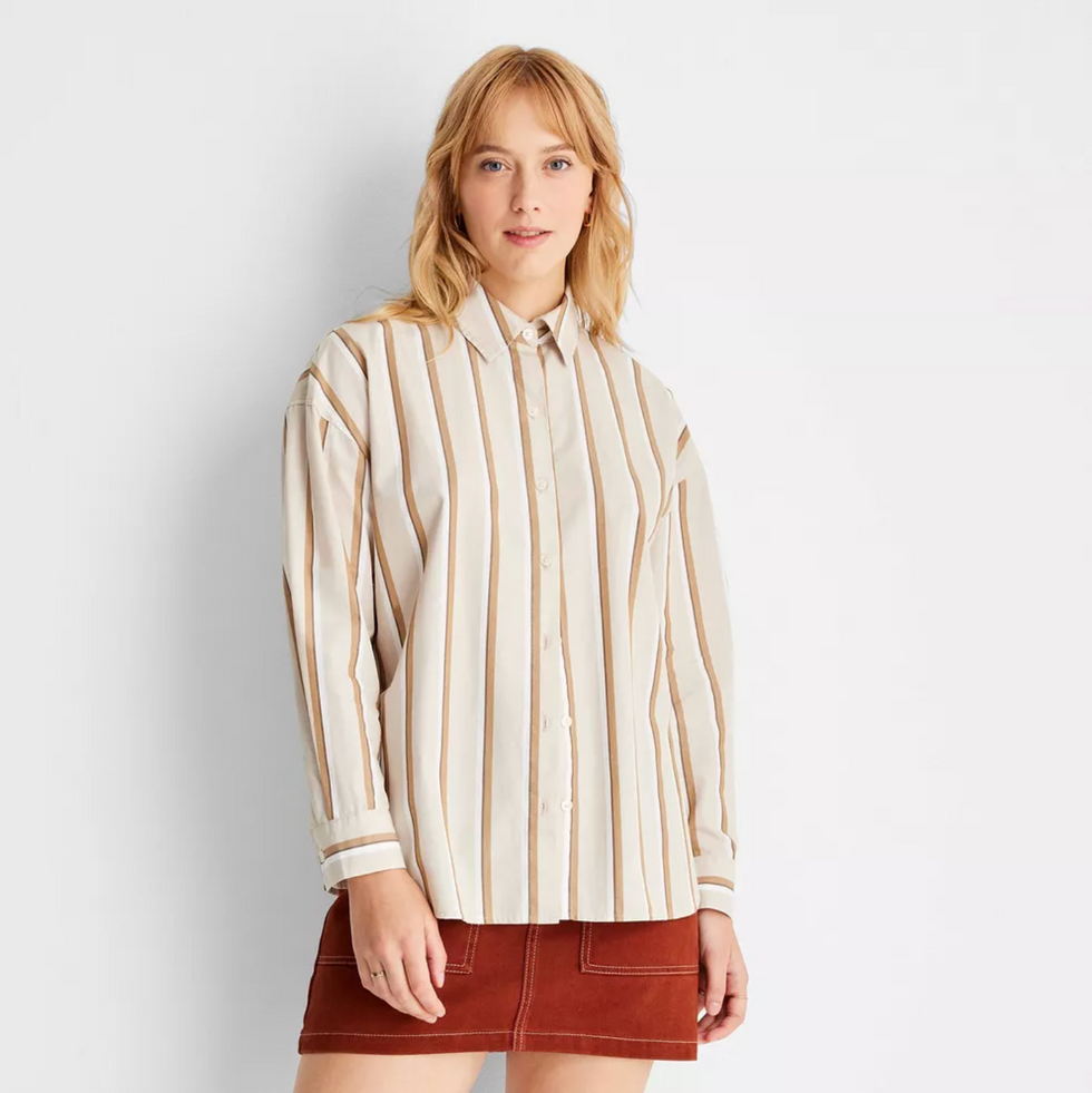 Future Collective with Reese Blutstein Long Sleeve Striped Button-Down Shirt