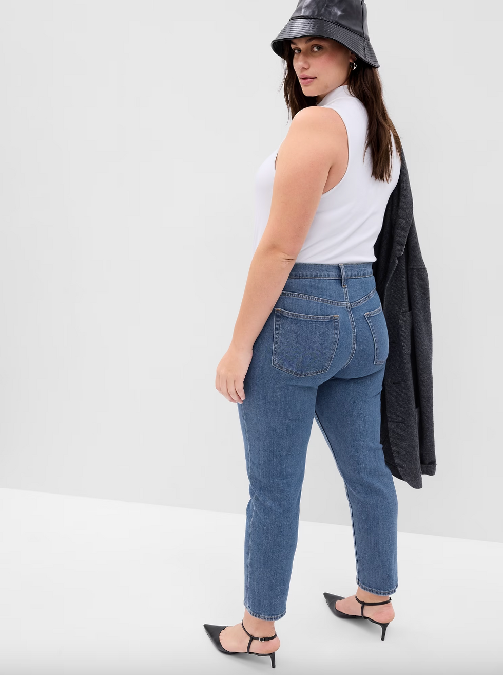 GAP High Rise Cheeky Straight Jeans with Washwell