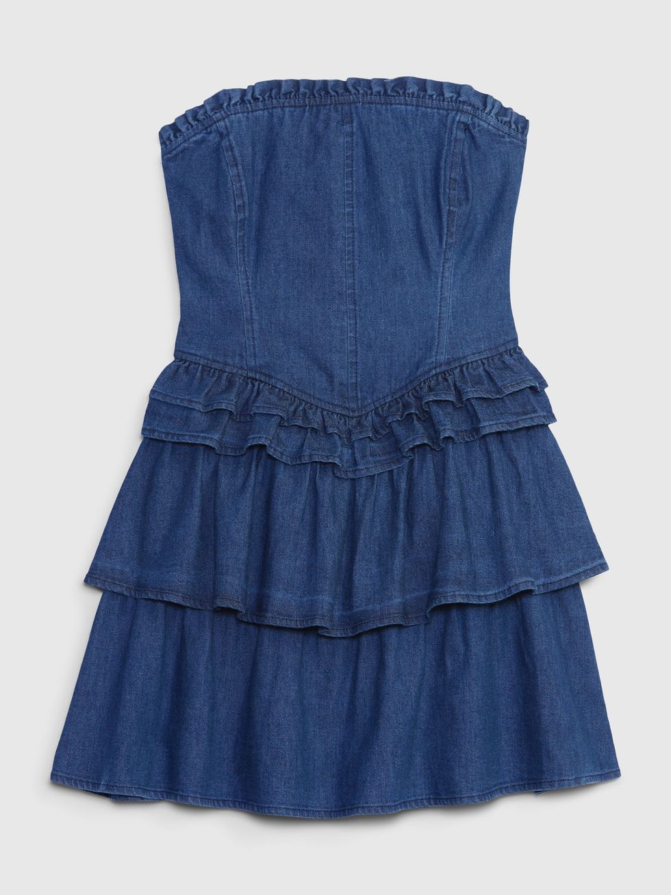 Gap x LoveShackFancy Collection denim ruffle dress