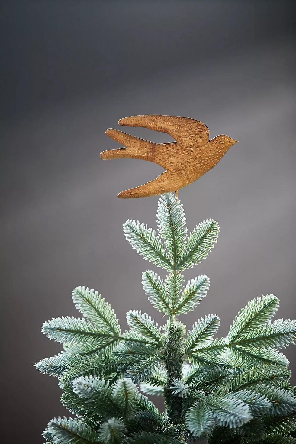 Gilded Iron Bird Tree Topper