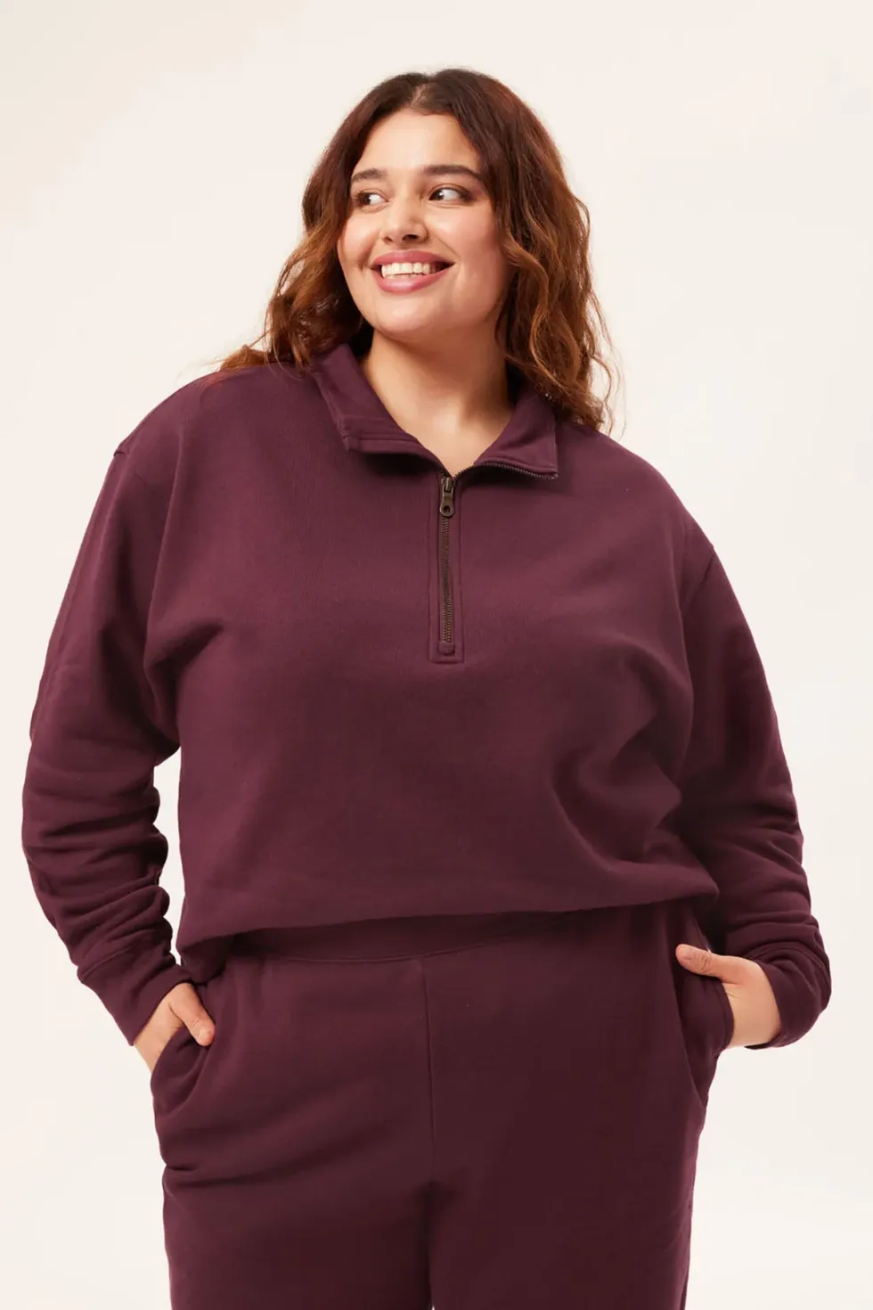 Girlfriend Collective Half-Zip Sweatshirt
