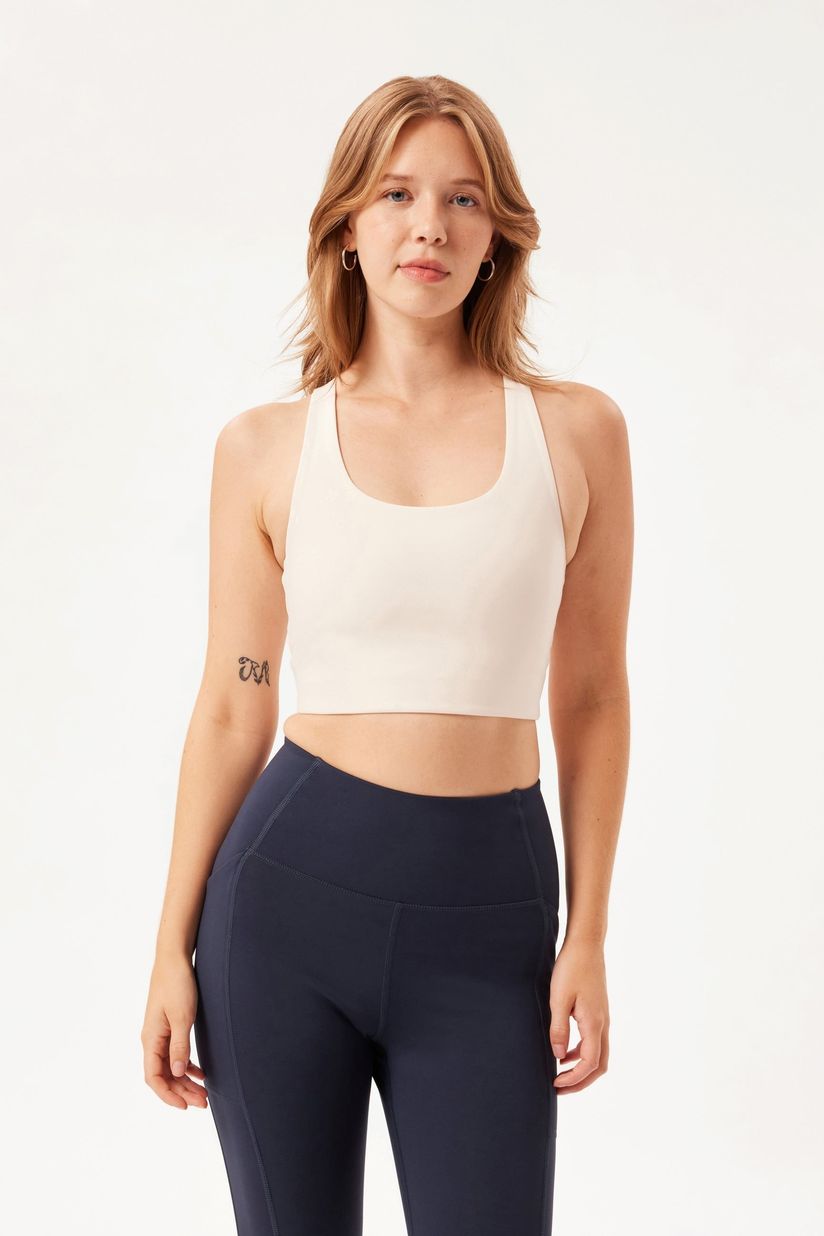 CRZ YOGA Women's Yoga Slim Fit Butterluxe Built-in Bra Tank Y Back