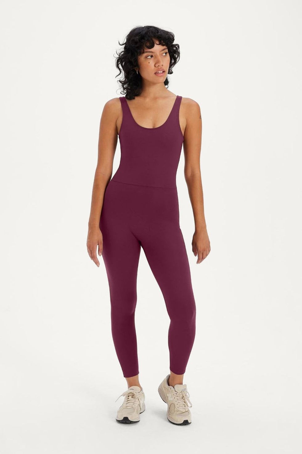 Girlfriend Collective Plum Scoop Unitard