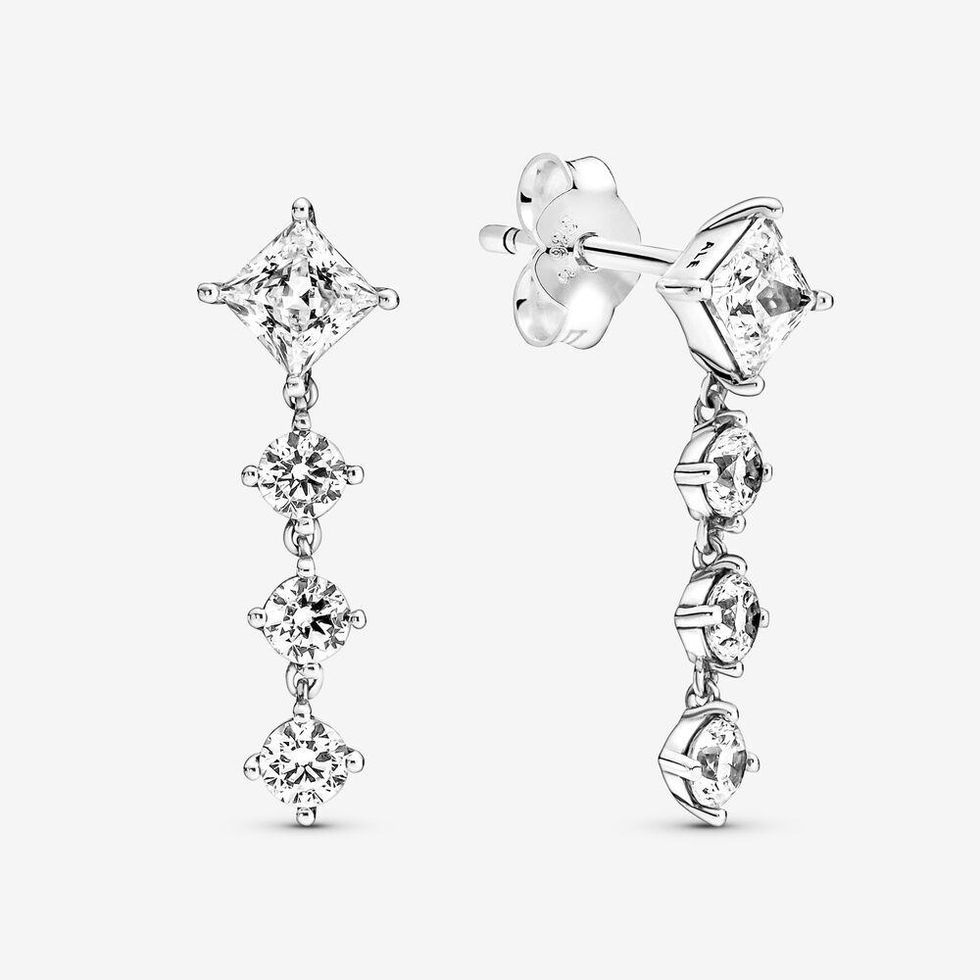 glam diamond pandora earrings