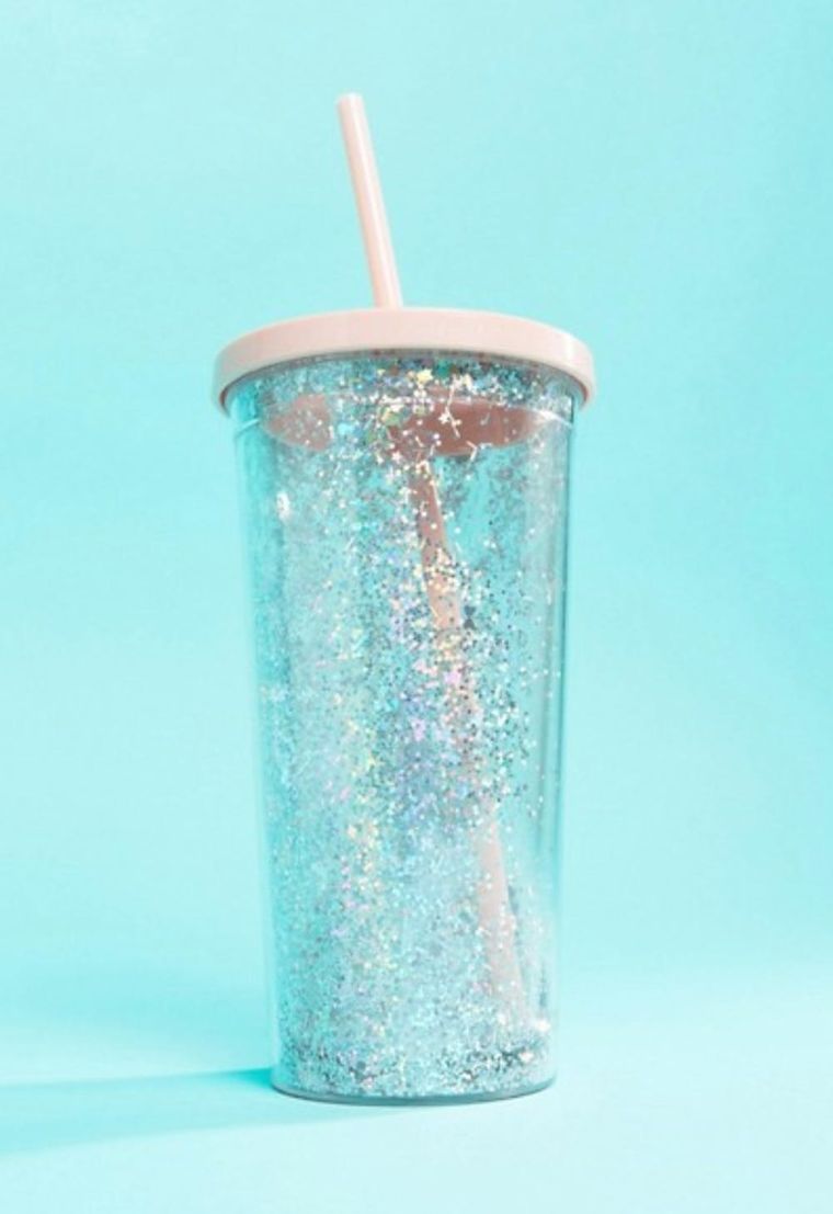 Skinnydip Glitter Straw Tumbler