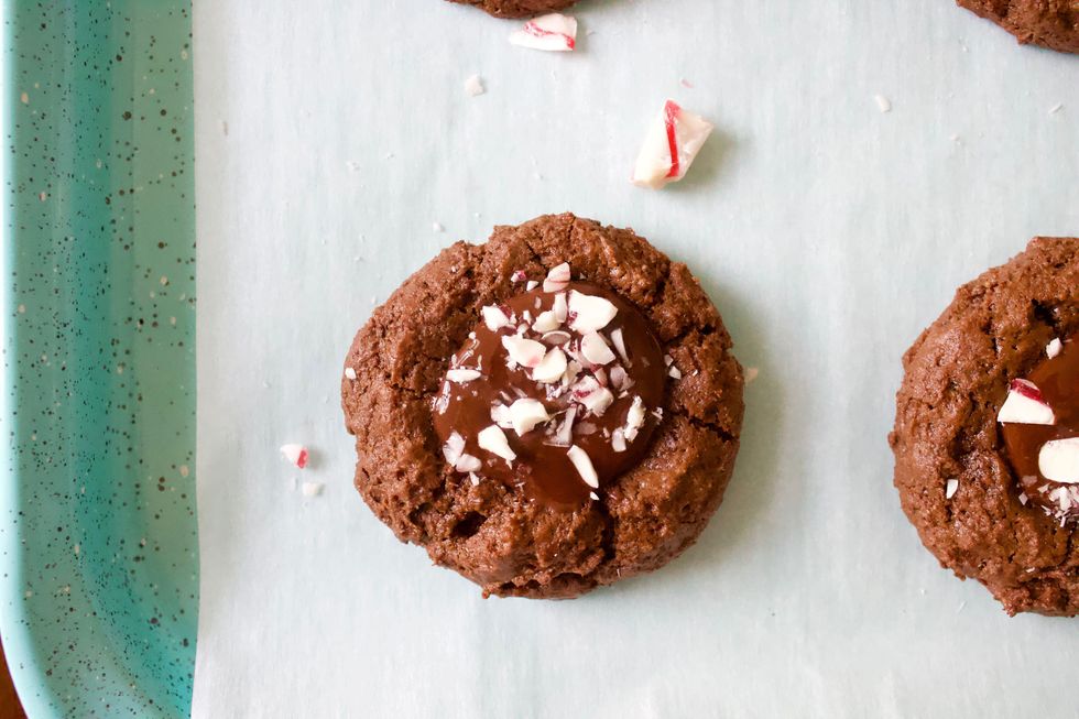 gluten-free\u200b Chocolate Thumbprint Peppermint Cookies