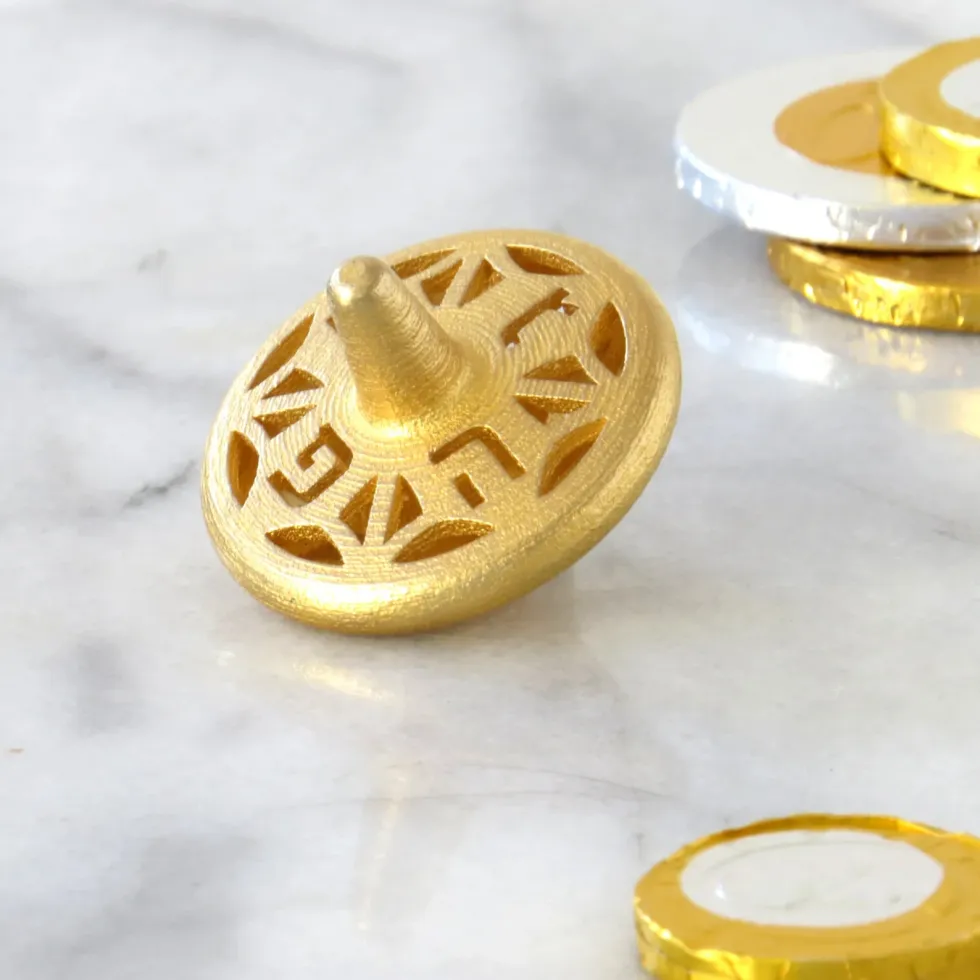 Gold Hanukkah Dreidel