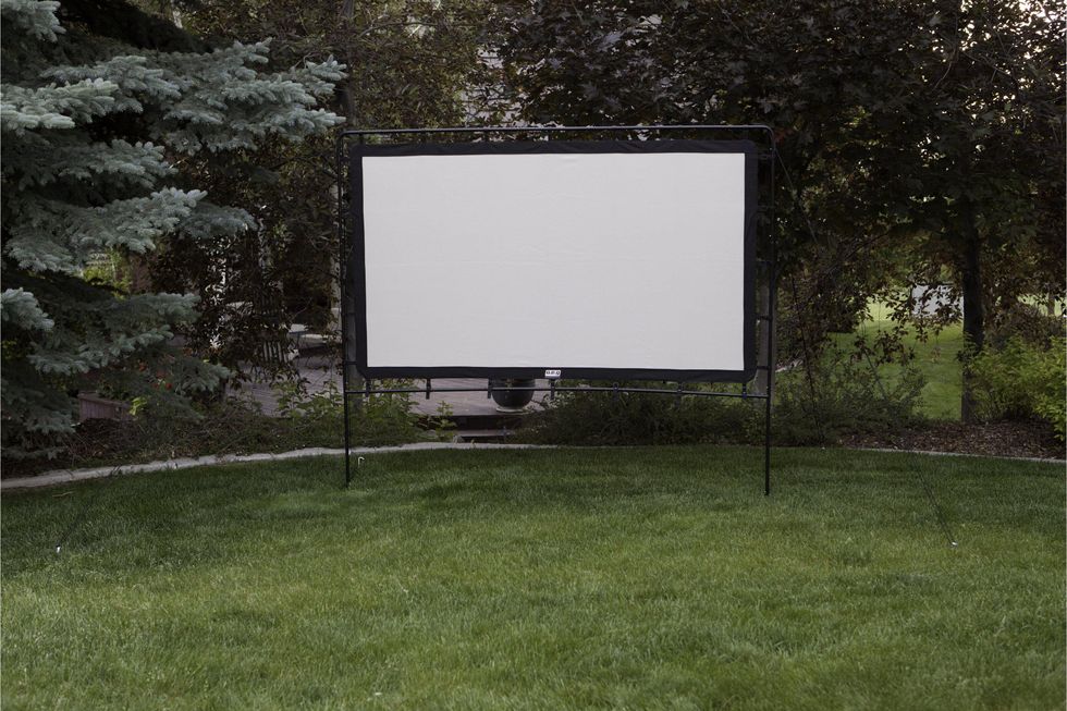 Gray 70'' x 82'' Portable Folding Frame Projector Screen