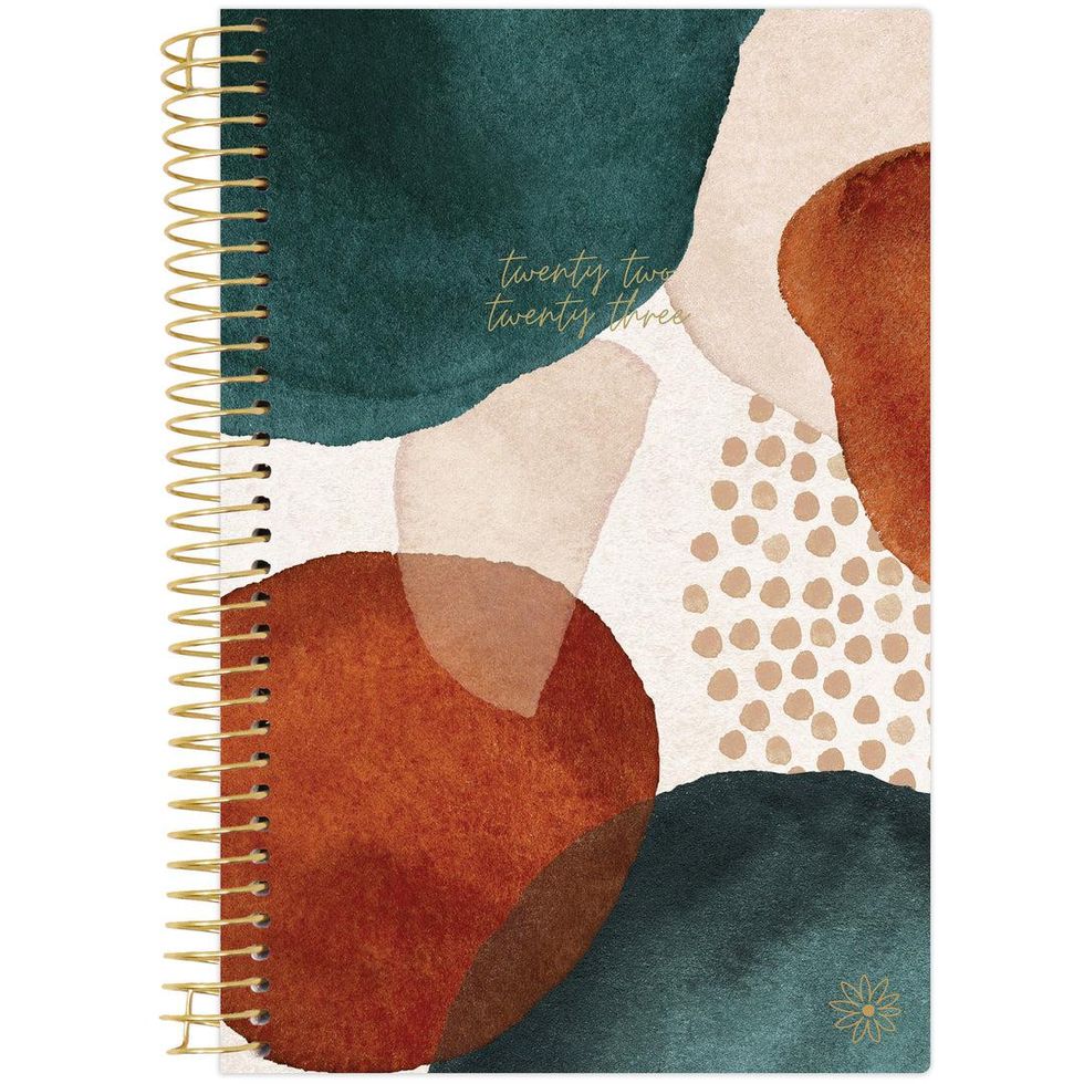 Green Earthy Abstract Daily Planner & Calendar