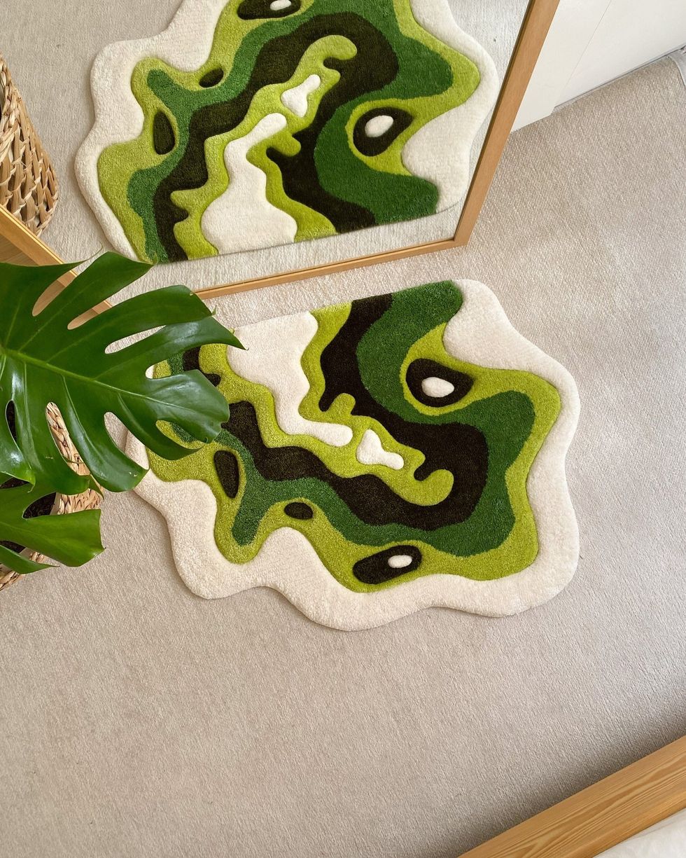 Green Moss Tufted Rug