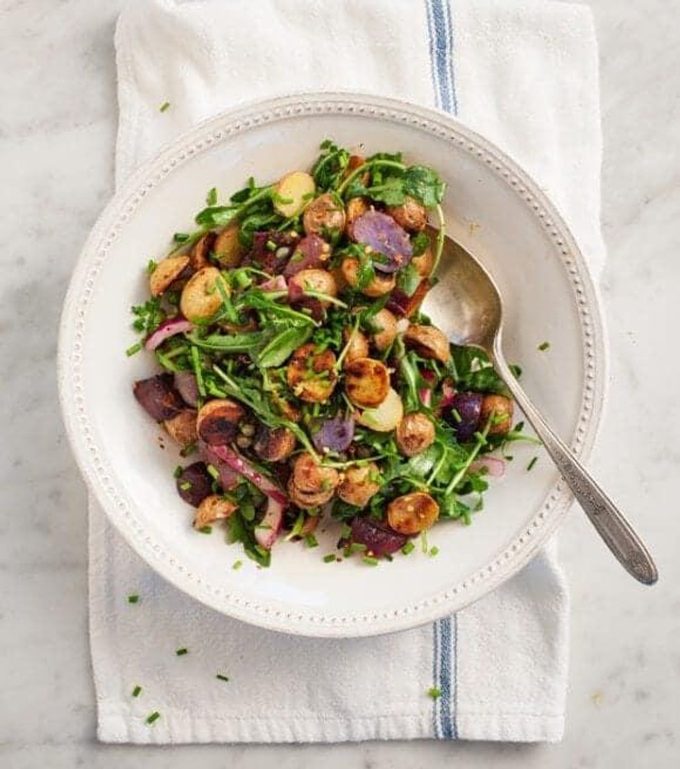 Grilled Potato Arugula Salad