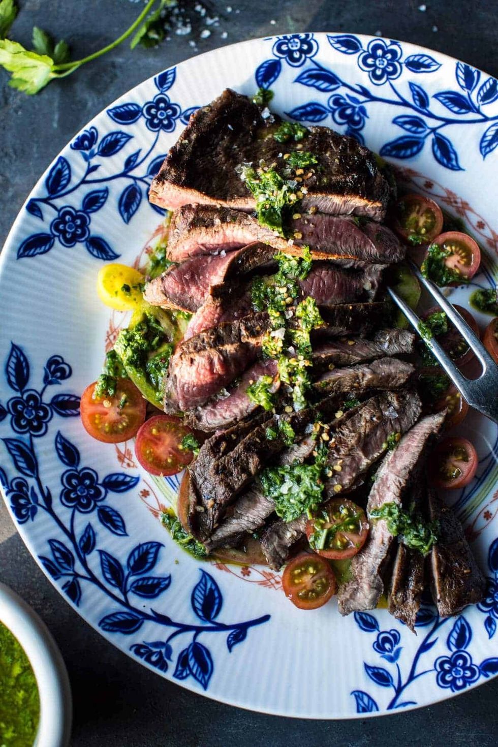 Grilled Skirt Steak with Chimichurri recipe