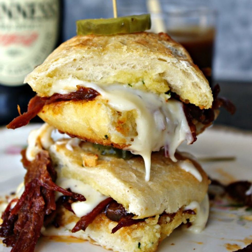 Guinness BBQ Corned Beef and White Cheddar Sliders corned beef recipes