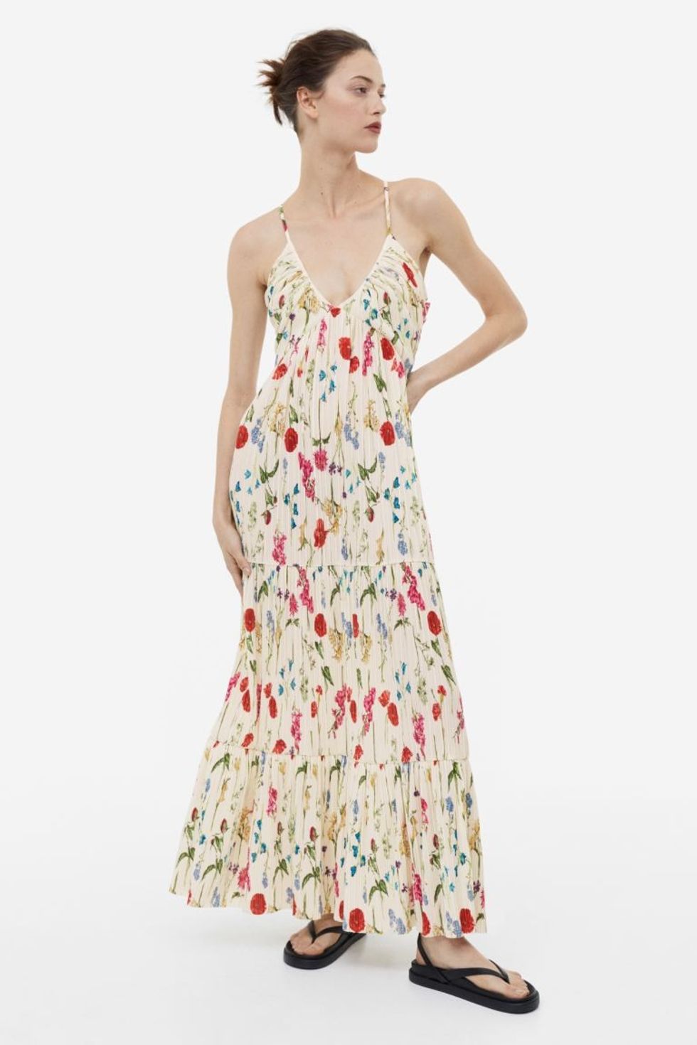 H&M Pleated Maxi Dress