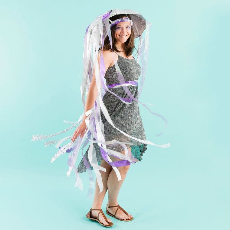 DIY Jellyfish Costume  Jellyfish halloween costume, Jellyfish