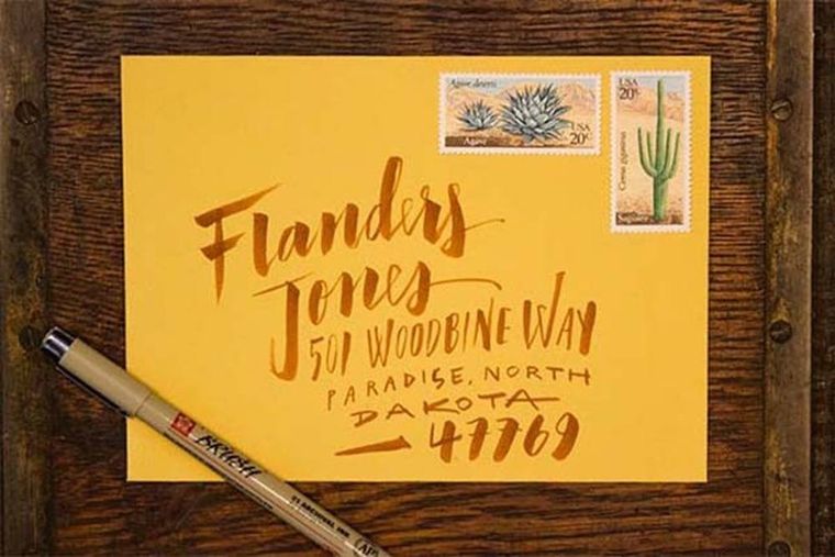 These Hand-Lettered Wedding Envelopes Will Give You Calligraphy