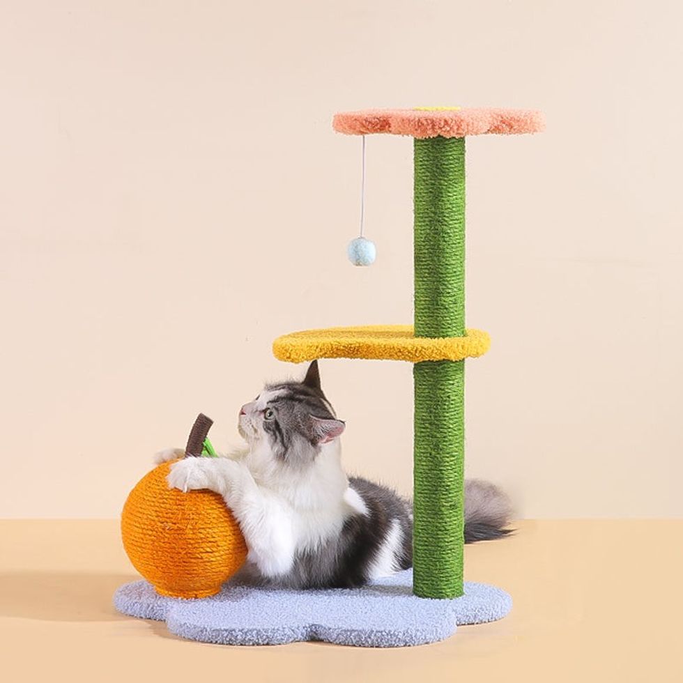 Happy & Polly Flower Design Cat Tree