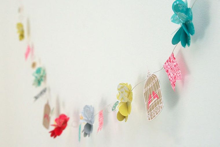 How-To: Easy Sewn Paper Garlands – Idea Land