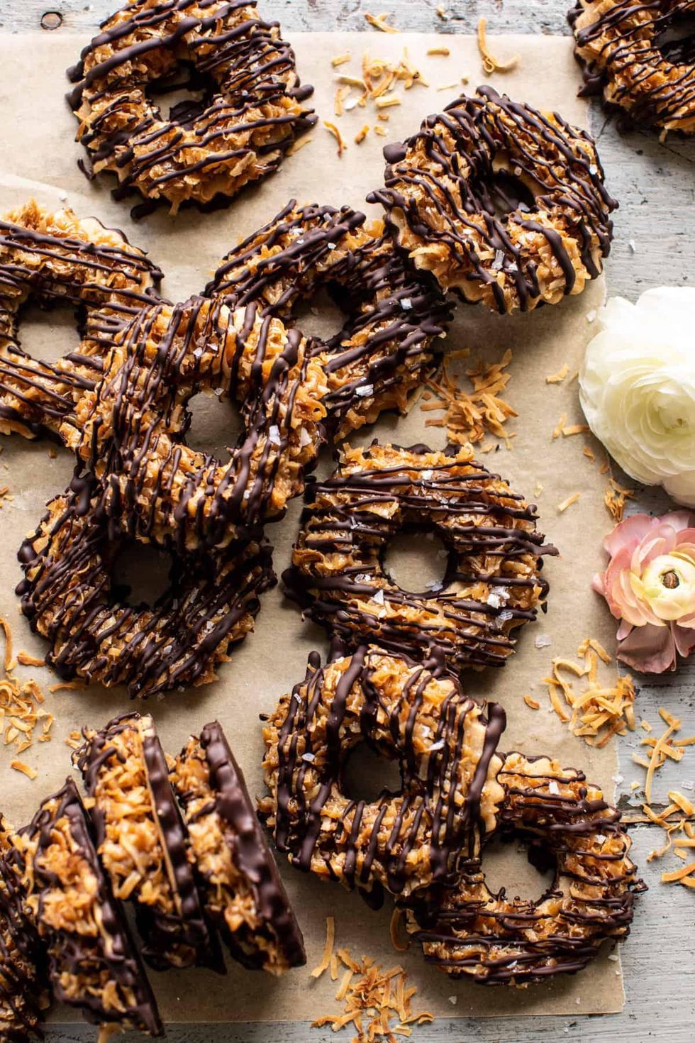 Healthy...ish Homemade Samoas Cookies girl scout recipes