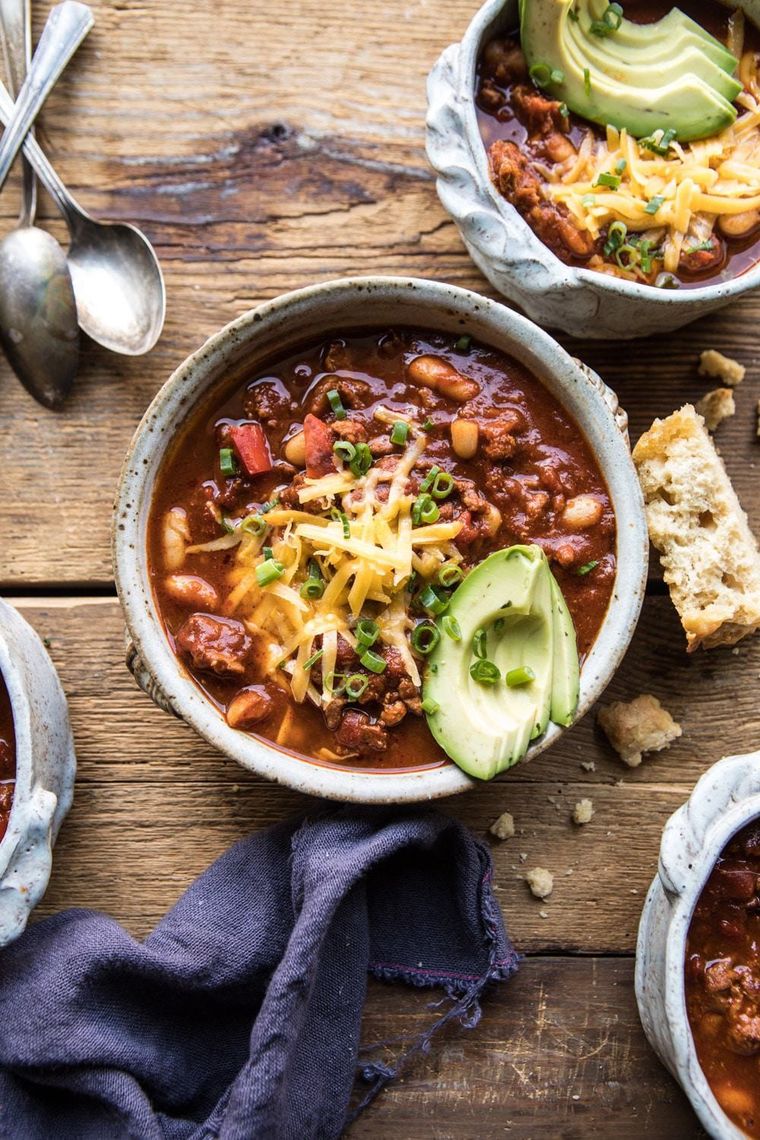 Slow Cooker Turkey Chili - Fit Slow Cooker Queen