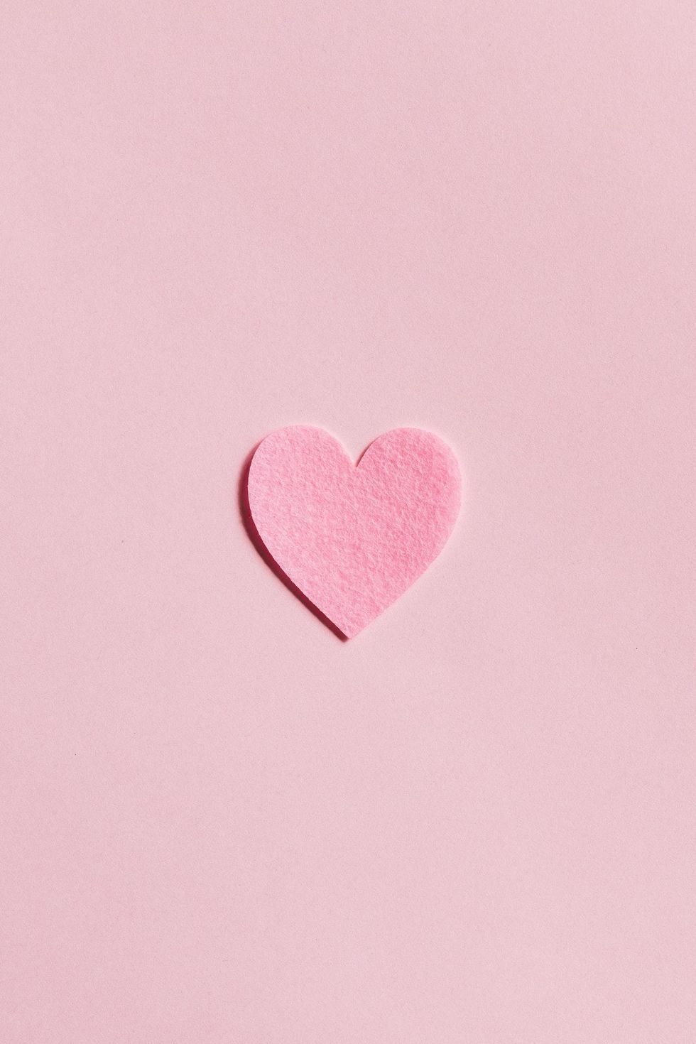 heart on pink background