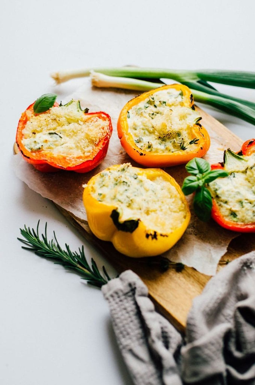 Herby Ricotta Stuffed Peppers