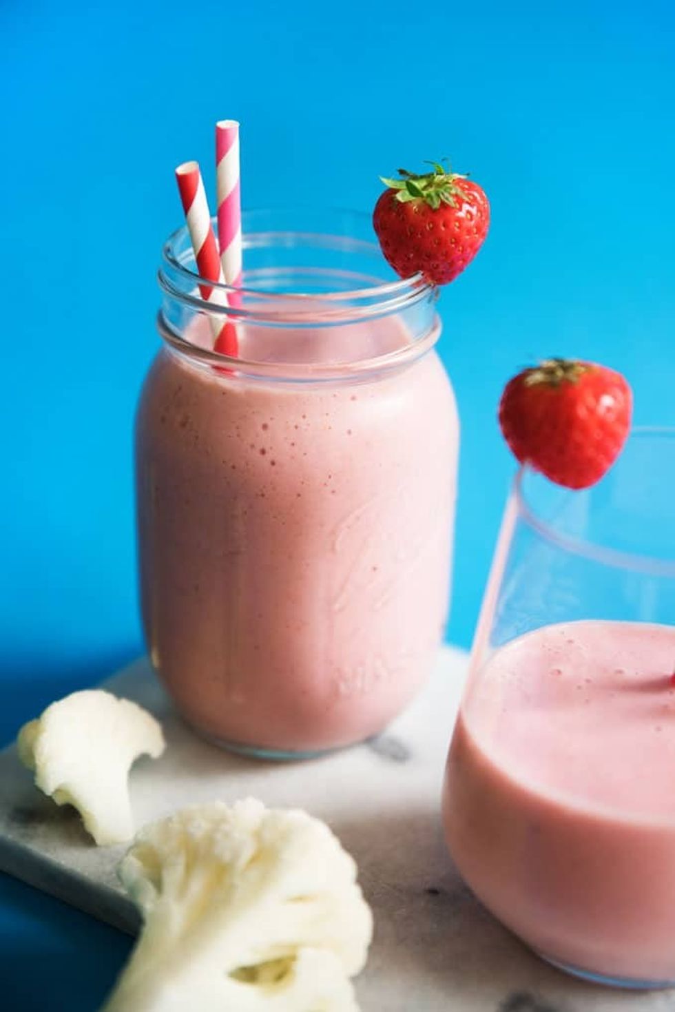 Hidden Cauliflower Strawberry Banana Smoothie