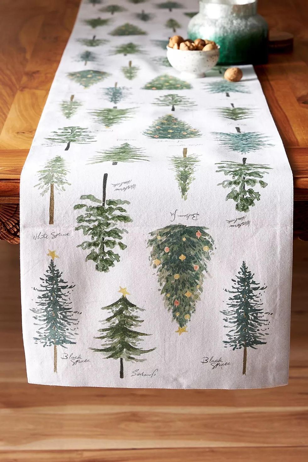 holiday tree table runner