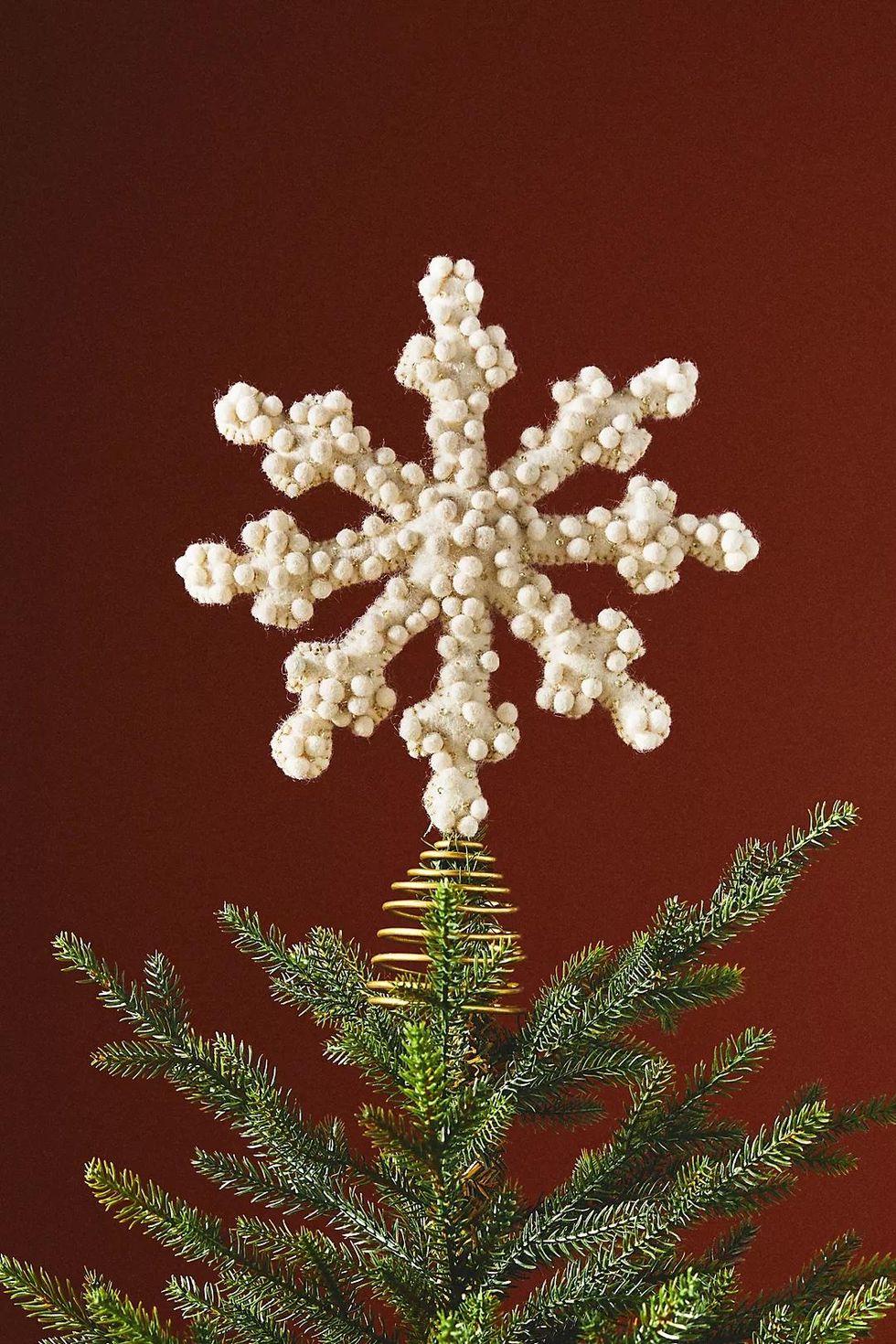 Holly Pommed Snowflake Tree Topper