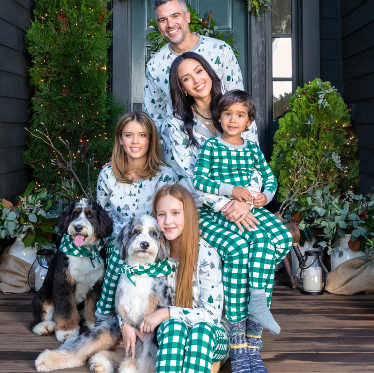 Family Pajamas Set Christmas Print Adult Children's Baby Home Clothing  Two-piece Set