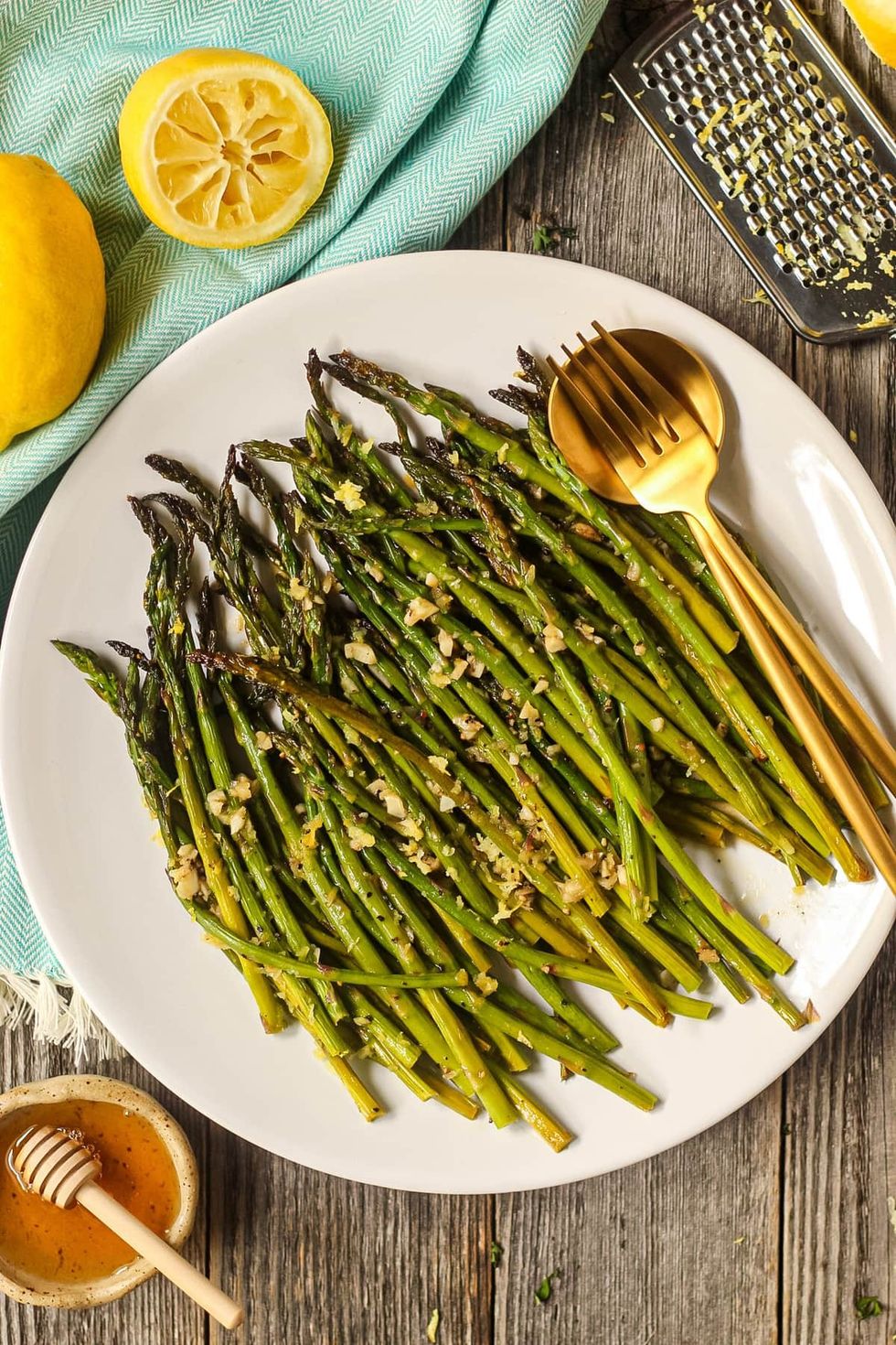 Honey Lemon Butter Roasted Asparagus