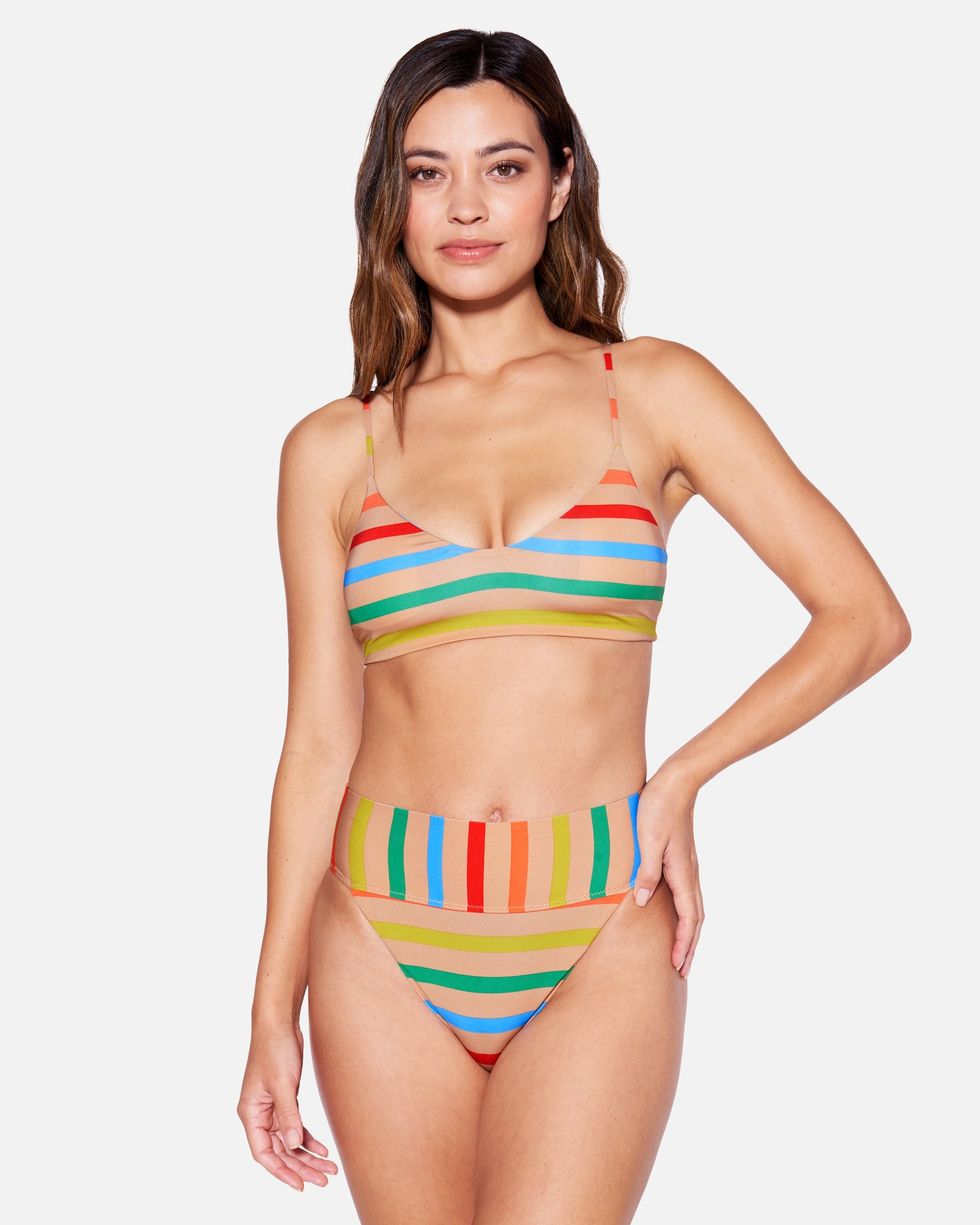 Hurley Sun and Sand Bralette + Sun and Sand Moderate High Wait Bottom