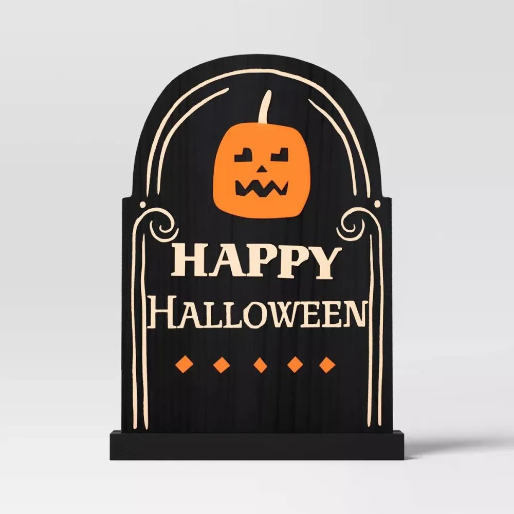 Target Hyde and Eek outlet LED Color-Changing Happy Halloween Sign