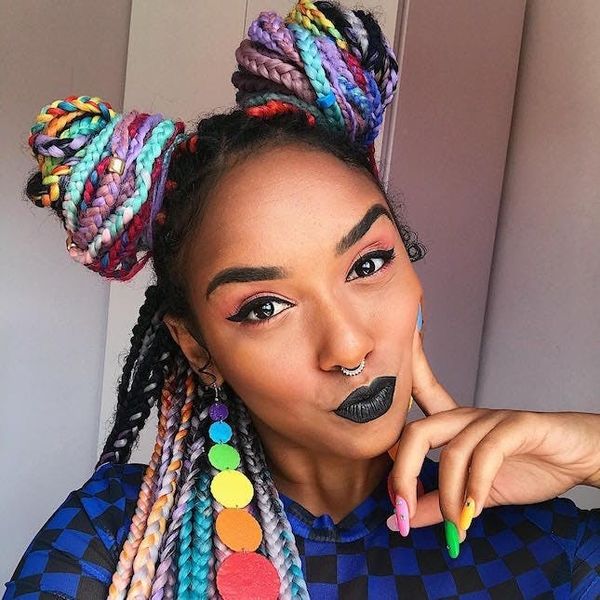 The Coolest Yarn Braids to Inspire Your Next Protective Style, wool braided  