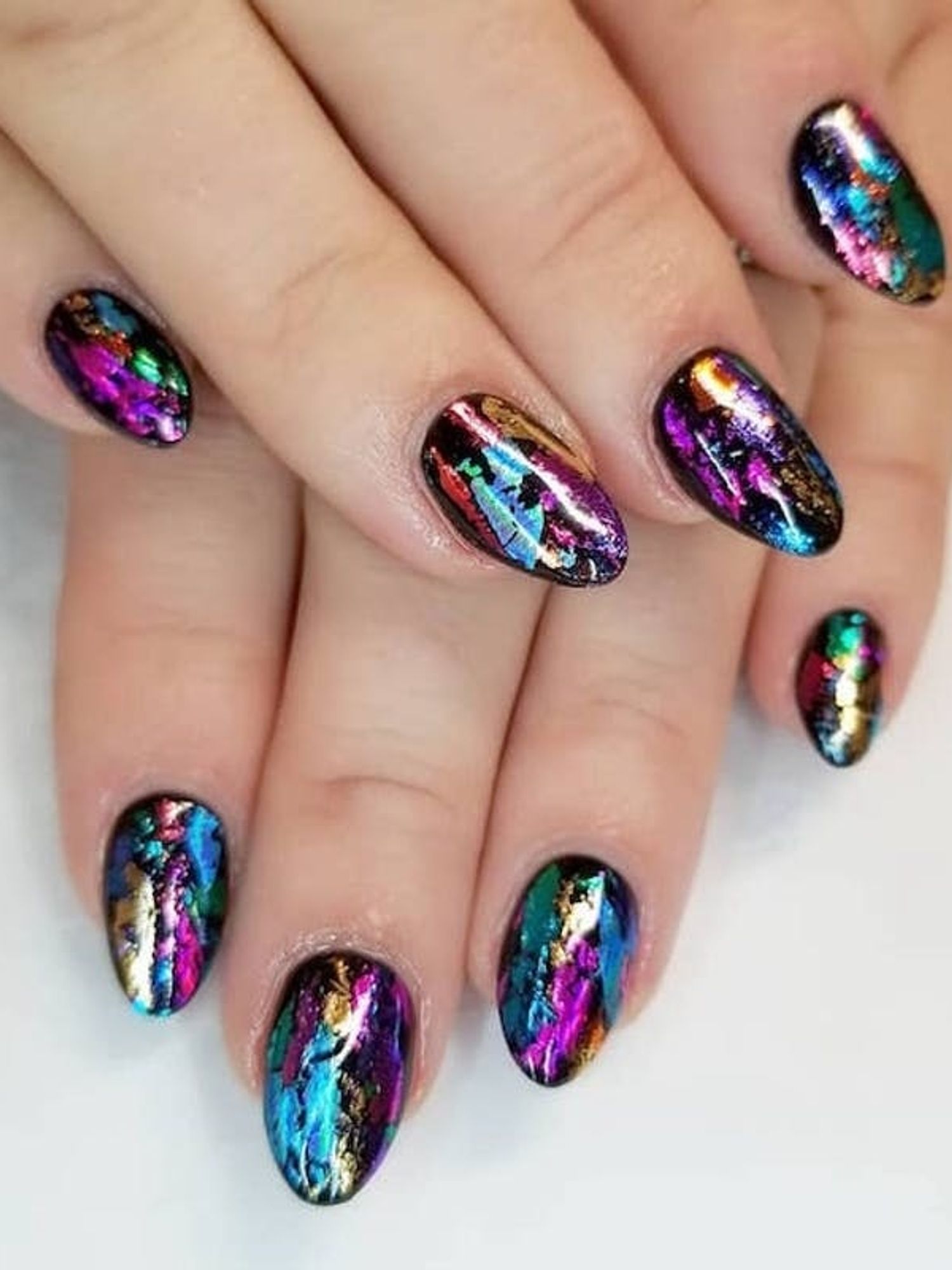 13 Foil NailDesign Ideas for a Shiny Spring Mani Brit + Co