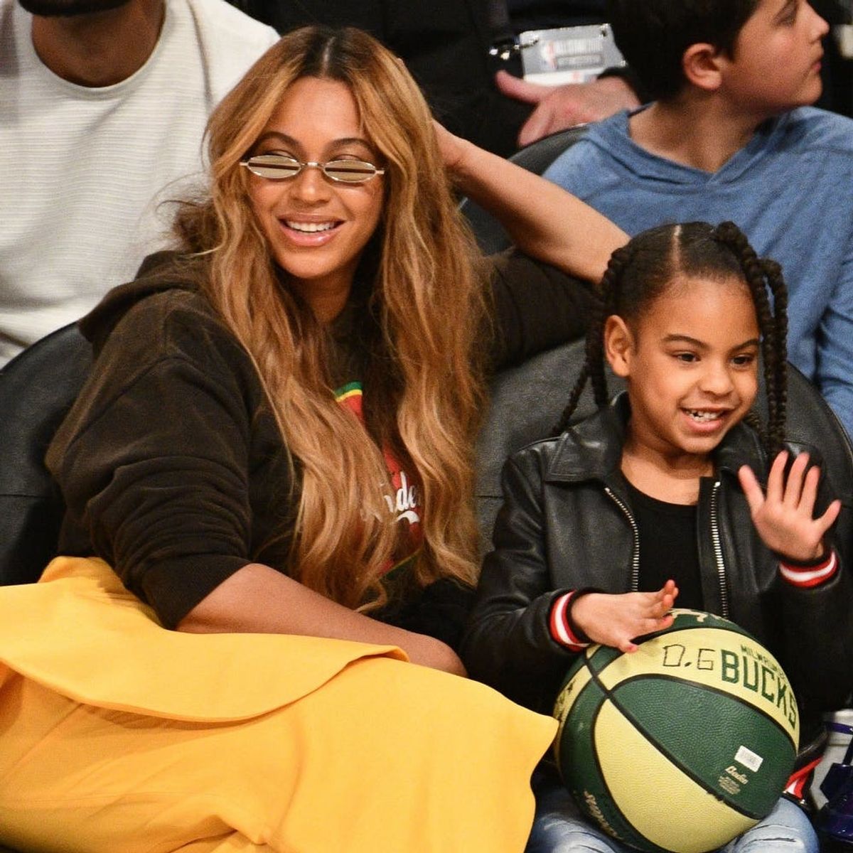 Beyoncé and Blue Ivy Twinned in Golden Gowns Inspired by Royalty