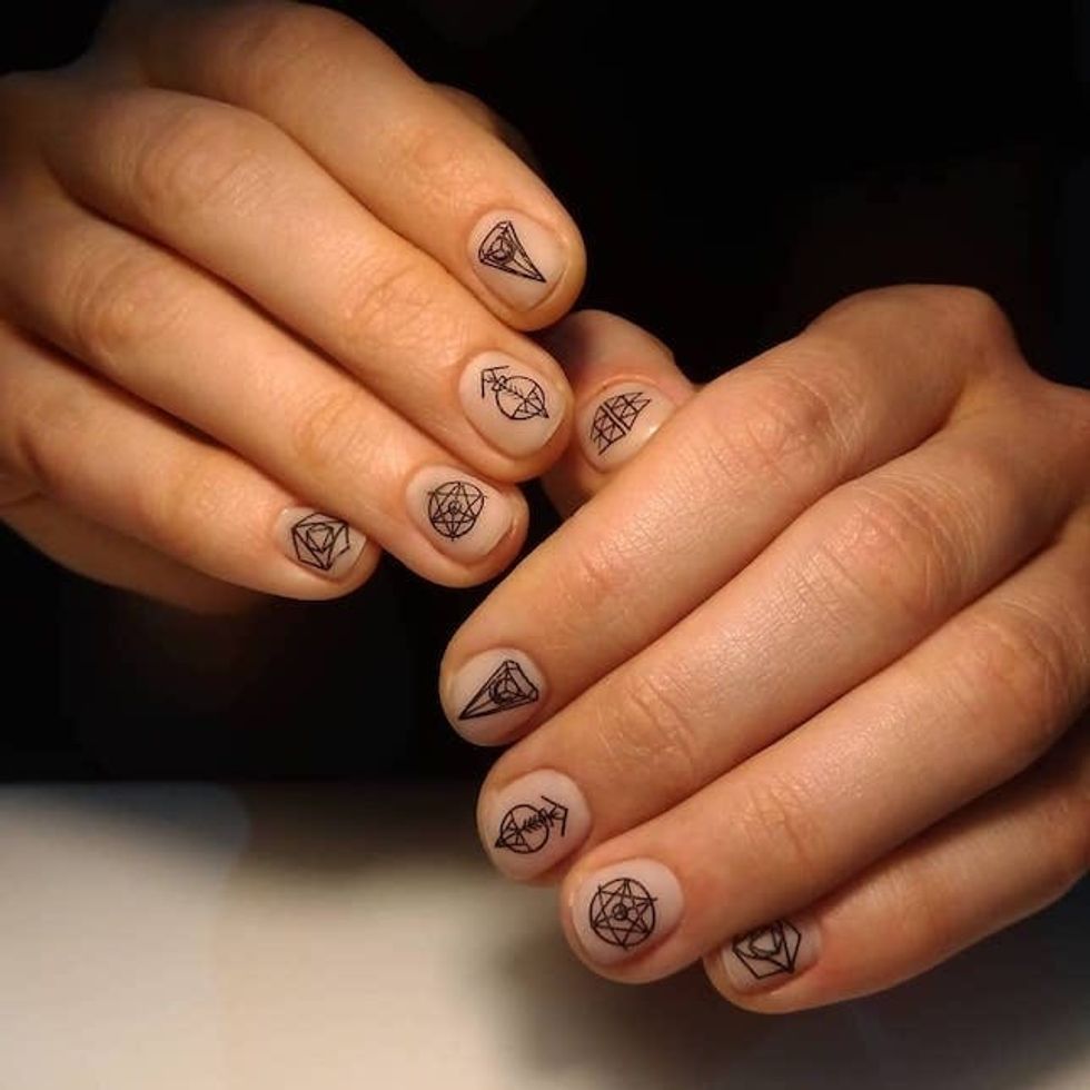 11 TattooInspired Nail Art Ideas We’re Loving Brit + Co