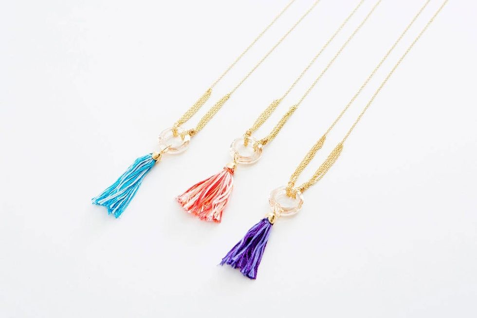 15 Minute Diy Tassel Chain Necklace Brit Co 9112