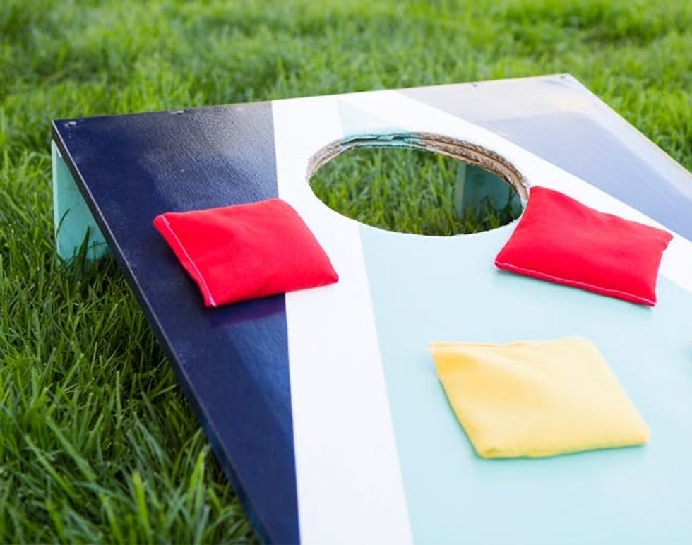 Divided House Cornhole Set With Bean Bags – Cornhole By Blake