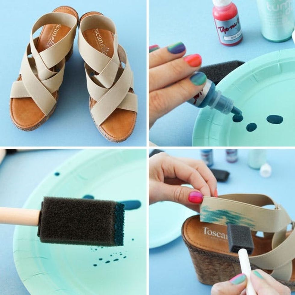 How to Make Your Own Painted Ikat Wedges - Brit + Co