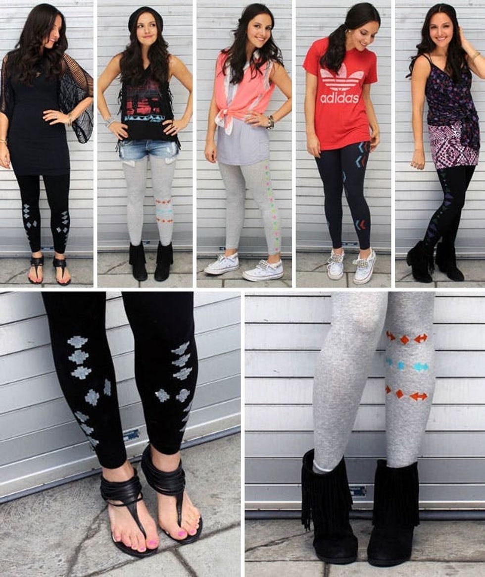 5 Ways to Stencil and Style Your Leggings - Brit + Co